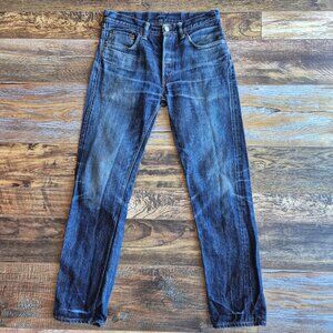 Warehouse & Co Made in Japan Lot 900XX Button-Fly Slim Tapered Jean Blue